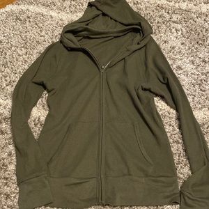 Green zip up hoodie
